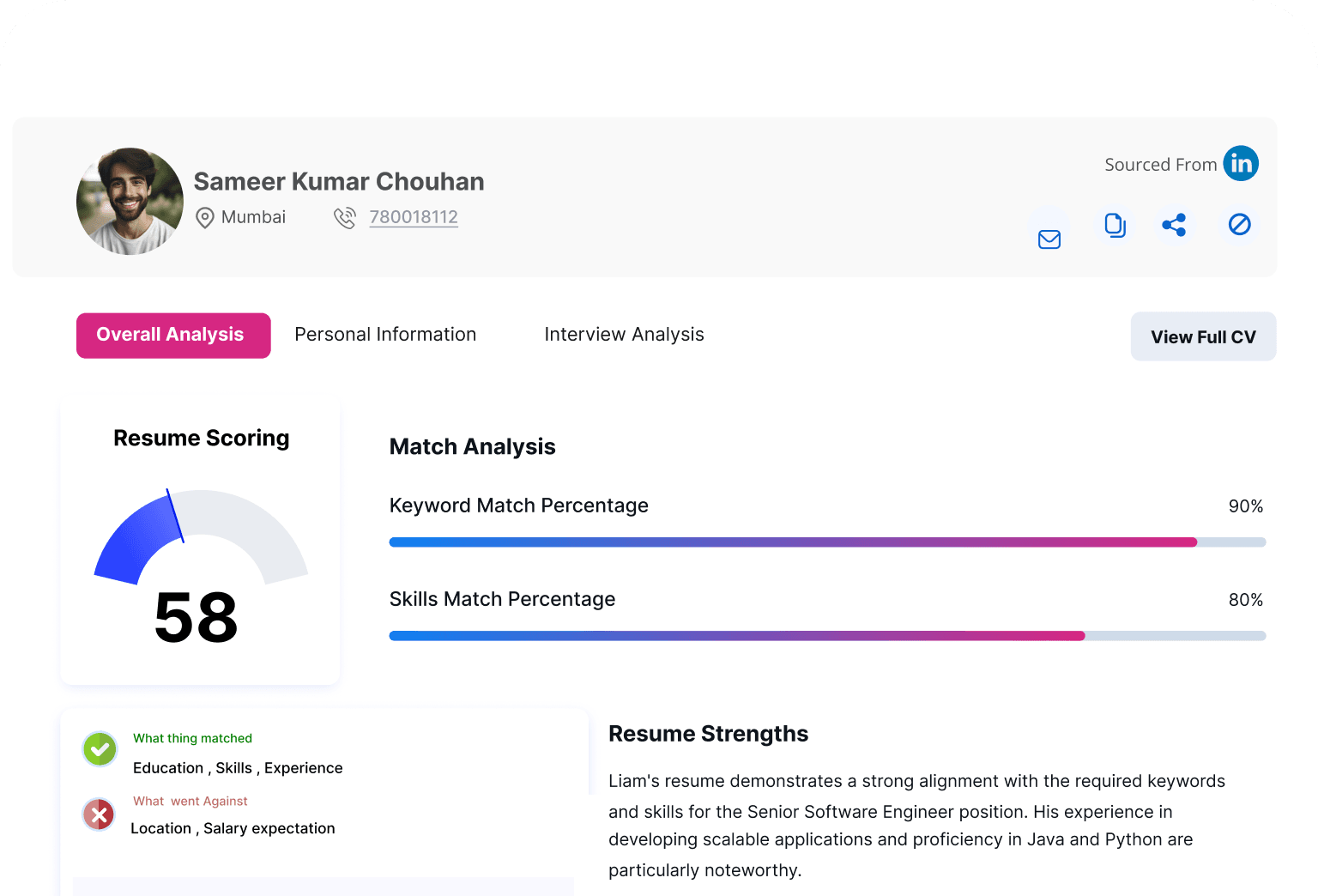 Automated Resume Scoring