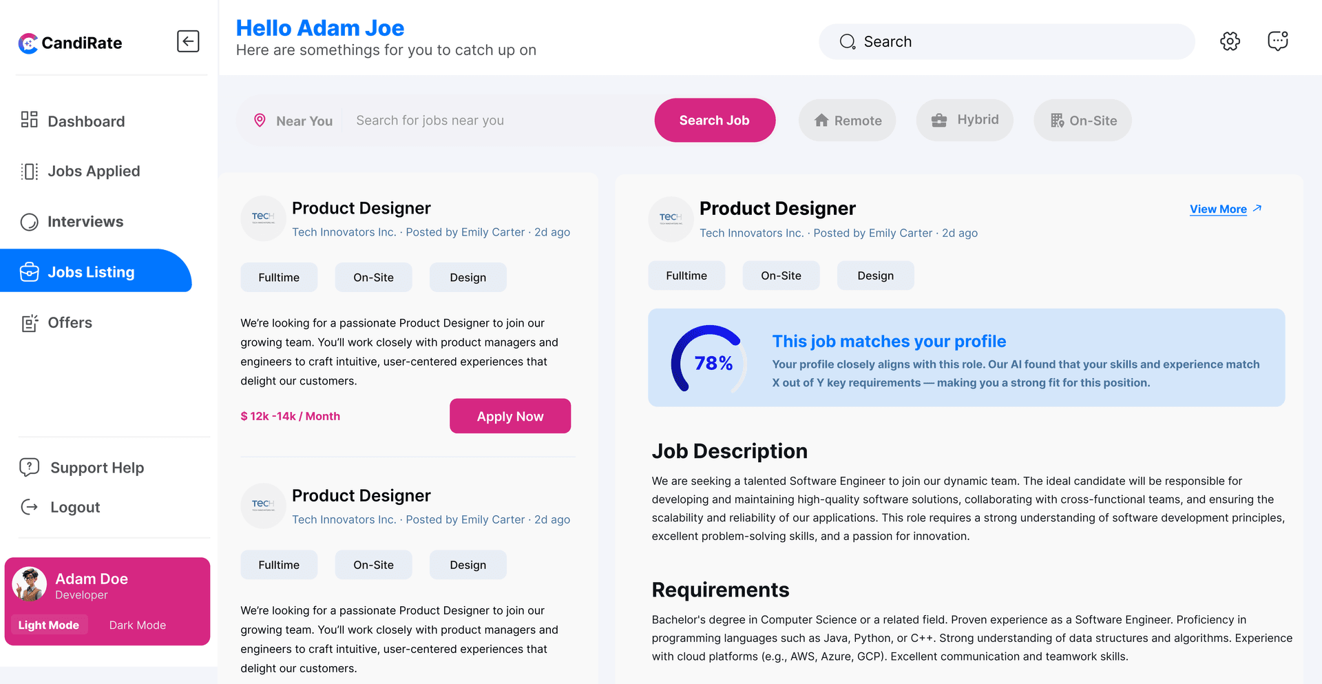 Job Description Matching